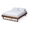 Baxton Studio Liliya Walnut Brown Finished Wood Full Size Platform Bed Frame 156-9410 - alternate 2